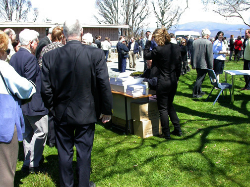 Eager buyers head for the sales table