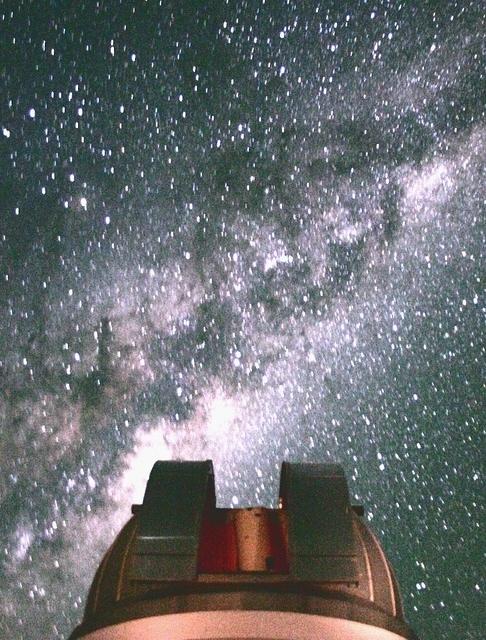 The ANU 24-inch telescope dome with the centre of the Milky Way near Scorpius and Sagittarius above