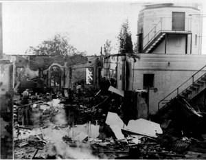 Damage from the 1952 fire