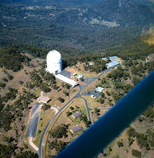 Aerial view of the AAT, 1976