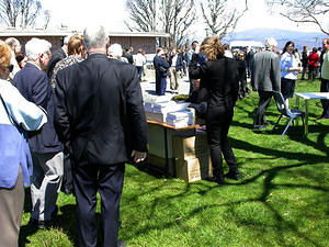 Eager buyers head for the sales table