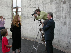 Ms Ruth Watson being photographed