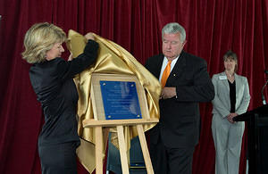 Unveiling the plaque