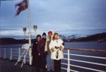 Anne, Bill, Rod and Joanne on board the ferry heading for Tromso