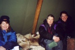 After the sled-ride.  The blokes got to drive and it was hard work!