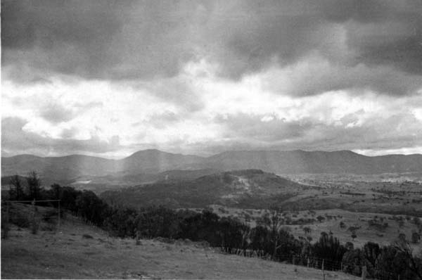 View towards the mountains