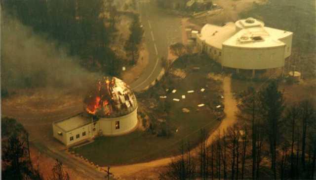 The Yale-Columbia telescope burning