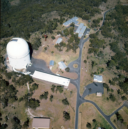 Aerial view of the AAT, 1976