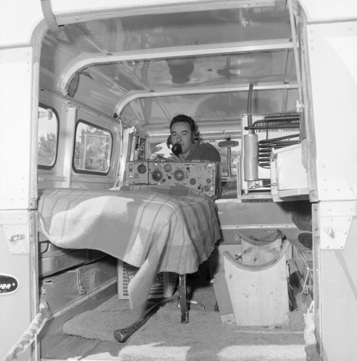 Inside the Land Rover