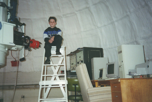 A very young Christoph at the 30" Reynolds telescope