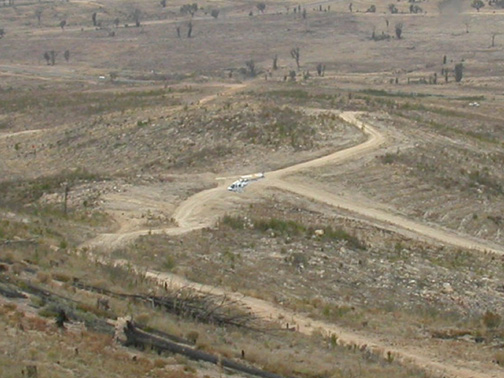 24 May 2005
Weed-spraying by helicopter
