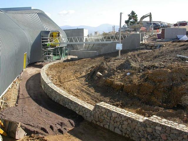 The rock walls are finished