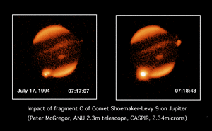2.34 micron image of fragment C impact