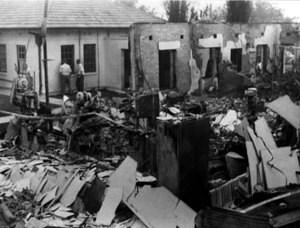 Damage from the 1952 fire