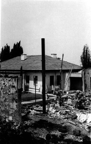 Damage from the 1952 fire