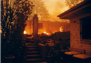 After the shed had exploded & house 18-1-03 14:15