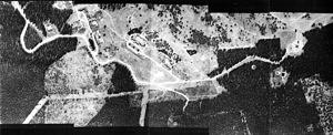 Aerial photo from a glass plate, dated Nov 1939