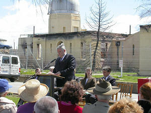 The VC welcomes guests and staff