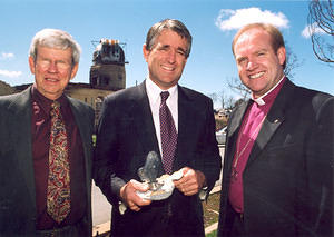 Don Faulkner, John Anderson & Tom Frame after the launch