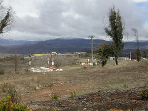 Six of the houses in the settlement were destroyed and had to be demolished.
