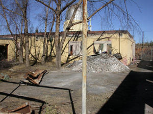 Part of the ash pile from the business manager's office.