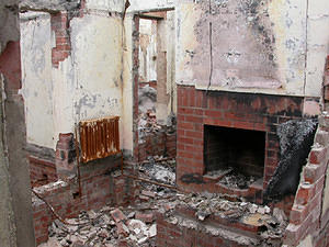 One of the internal fireplaces.