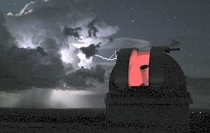 Thunderstorms to the east of Siding Spring Observatory behind (and well beyond!) the 24-inch telescope dome