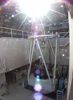 Siding Spring Observatory's 2.3 m telescope (sun flare)