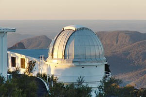 Siding Spring Observatory's 40 inch telescope (amongst the mountains)