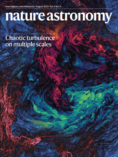 Nature Astronomy cover, August 2025.