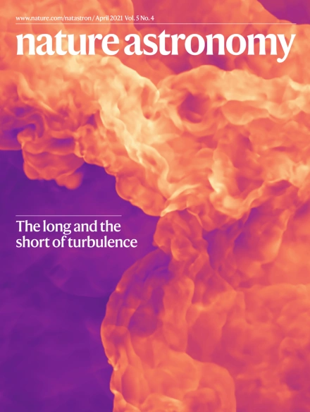 Nature Astronomy cover, April 2021.